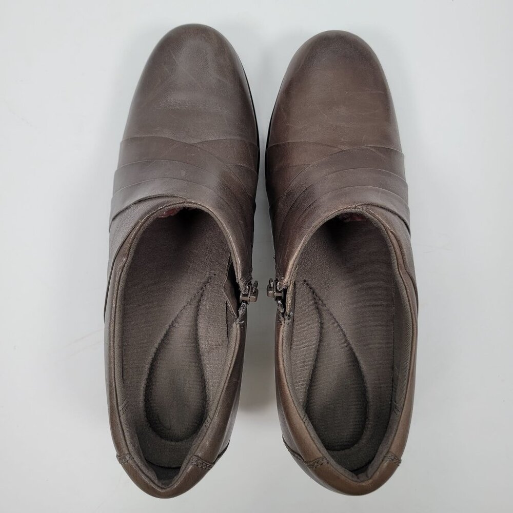 Clarks Collection Women's Brown Leather Slip On Shoes 15260 US Size 9.5M - Picture 5 of 8